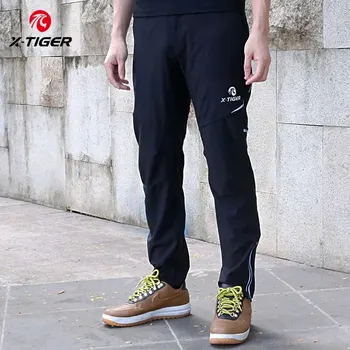 X-TIGER cycling pants summer autumn reflective breathable bicycle pants height elasticity MTB pants men light trousers