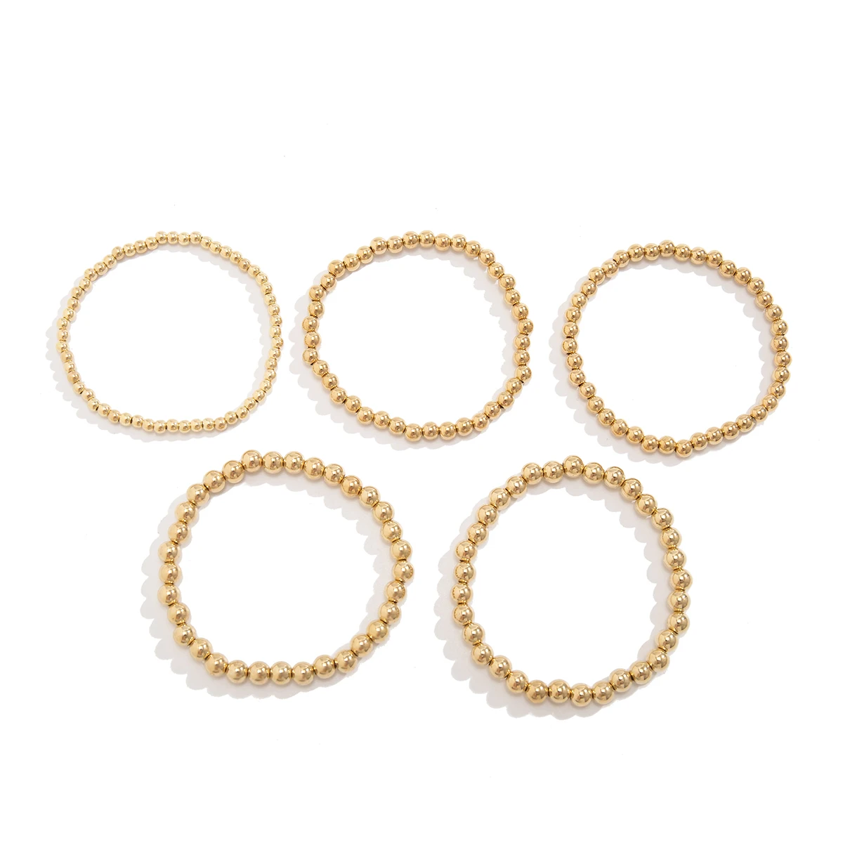 5Pcs Unique Acrylic CCB Big Ball Chain Bracelet on Hand for Women Fashion Statement Elastic Bangles Grunge Jewelry Steampunk Men