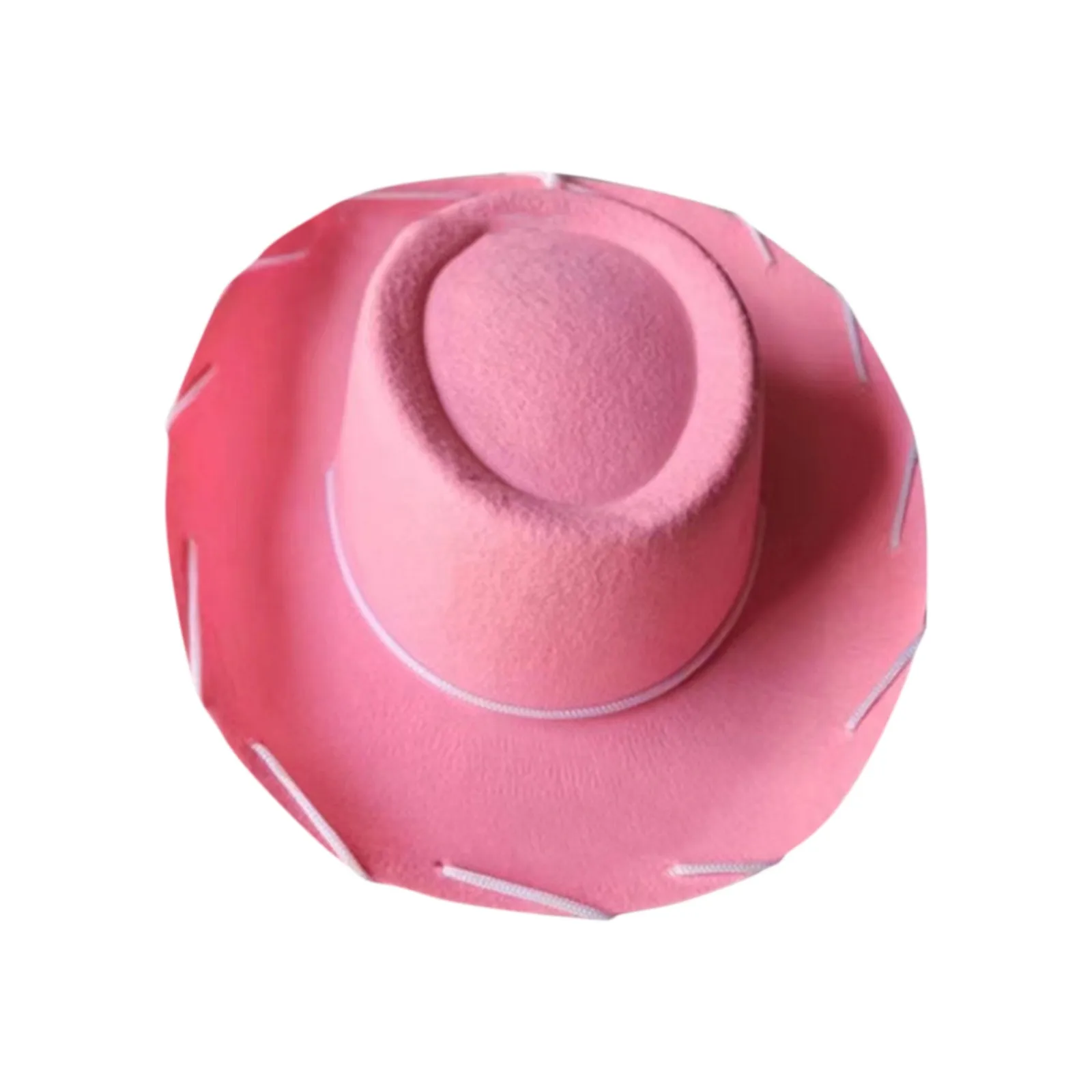 Kids Cowboy Hat Classic Western Cowgirl Felt Sombrero With Adjustable Chin Strap Toddler Party Costume Accessories For Boys Girl view 3