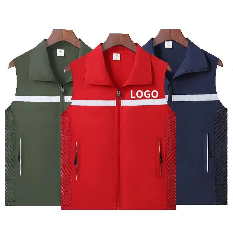 Emergency Management Vest Mesh Waterproof Property Management Work Clothes Fire Rescue Vest Printed Logo