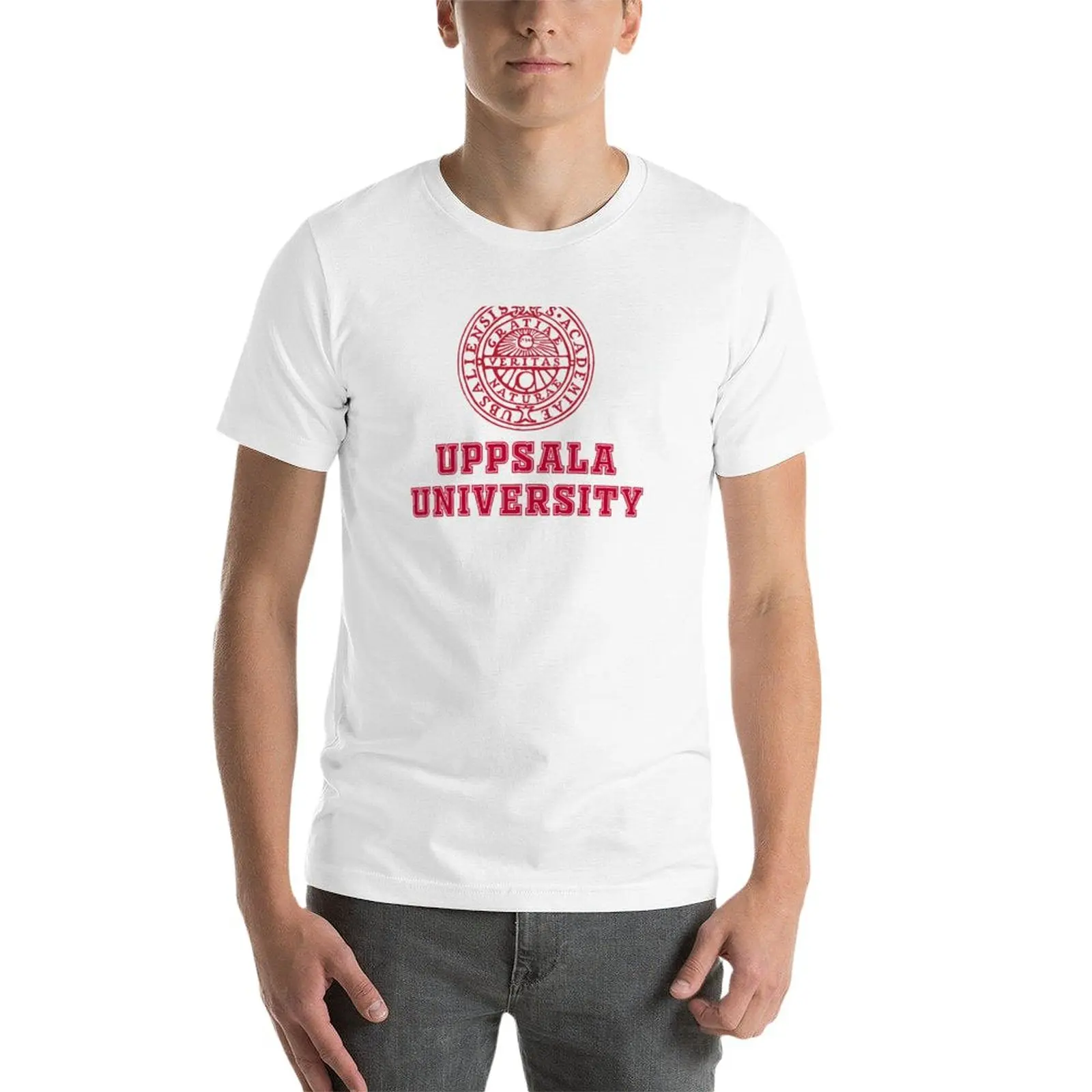 New Uppsala University T-Shirt summer tops T-shirt short plain black t shirts men