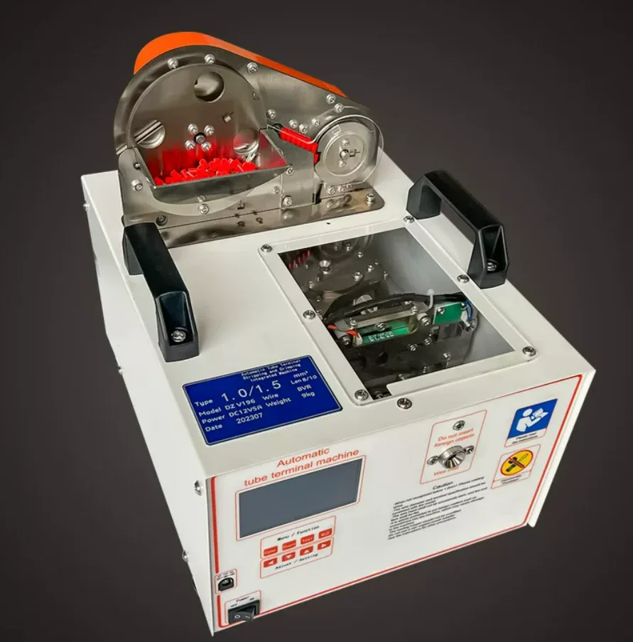 Tube Terminal Crimping Machine Wire Stripping Crimping 0.3-4mm² 800-1300PCS/H 220V for Insulated Cord End Terminal
