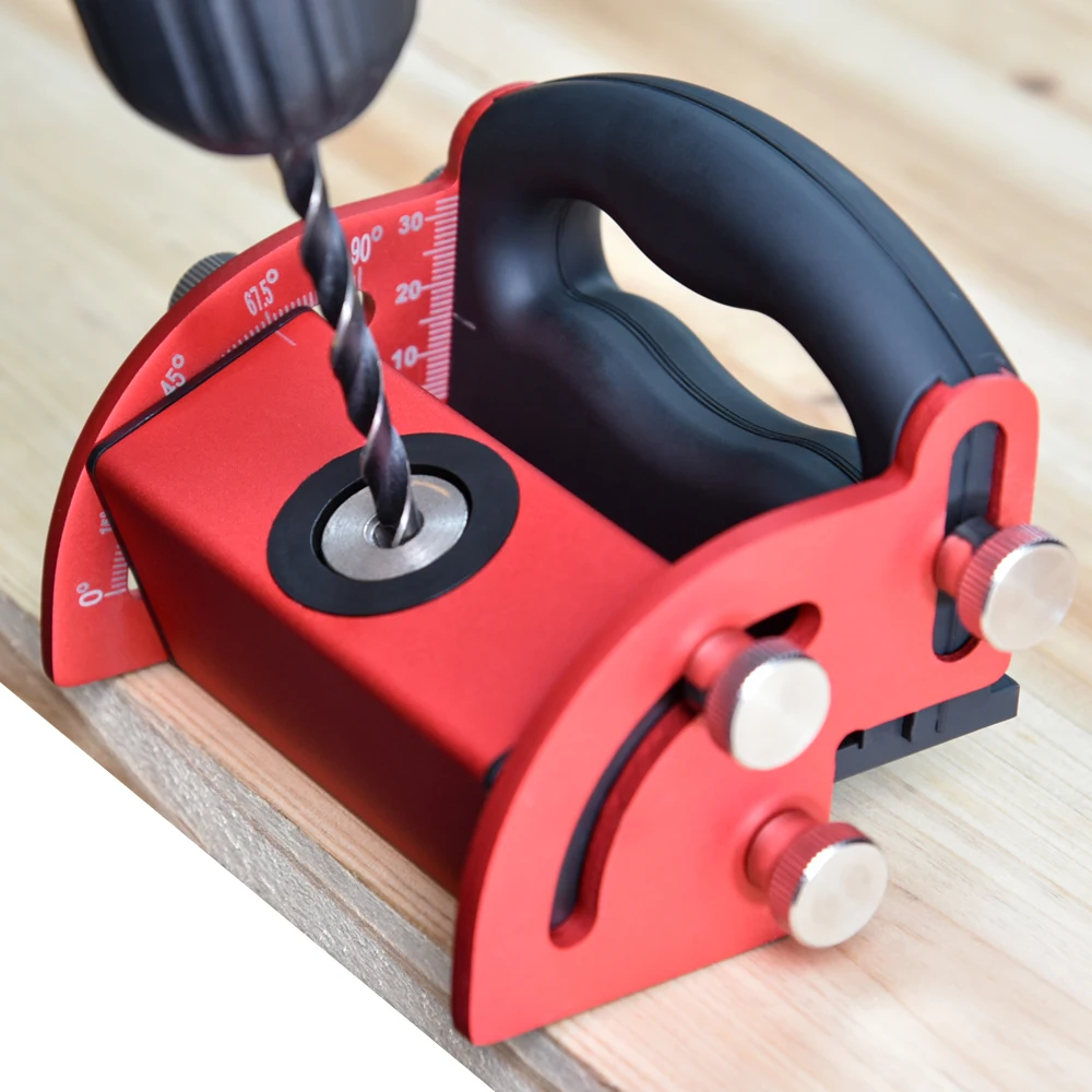 

Aluminum Alloy Woodworking Pocket Hole Jig Oblique Hole Locator Punch locator Wood Board Splicing Installation Tool