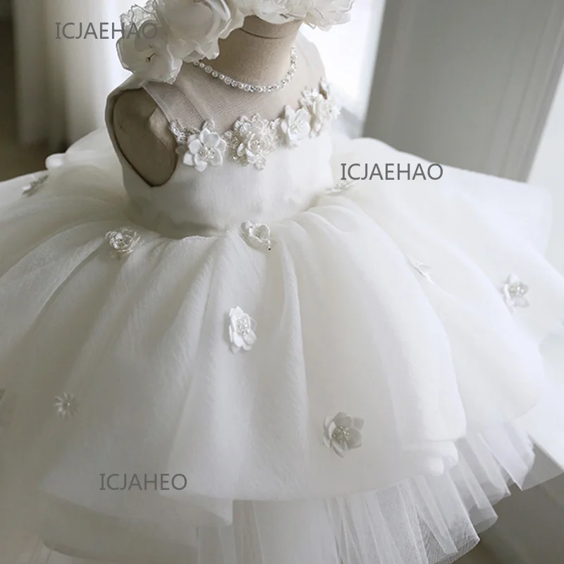 

Платье Wed 2022, элегантное детское платье принцессы на день рождения, одинаковые свадебные костюмы с цветочным узором для девочек, платья, одежда, детская белая вуаль
