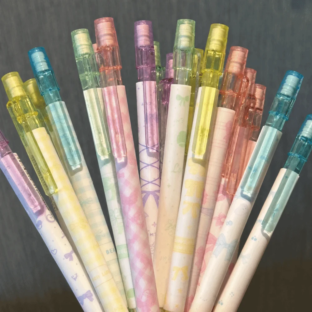 4PCS/Set Kawaii Bow Series Mechanical Pencil No-Sharpen Break-Resistant Automatic Pencils with Eraser Top 2B Pencils Students