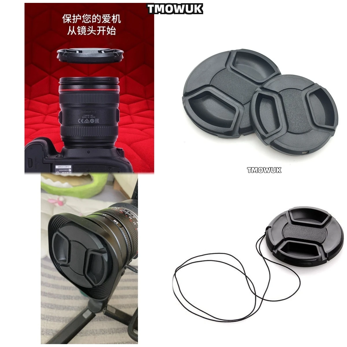 

For FUJIFILM X-Pro3 X-T70 X-A3 X-H2S X-T4 X-M1 X-E4 X-T30 Mark II X-T100 X-T1 Camera Lens Cap Protective Cover Center Pinch Snap