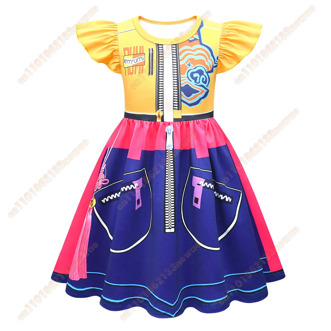 Película K-Pop Demon Hunters Halloween niñas Rumi Mira Zoey disfraz moda Casual niños carnaval ropa vestido de actuación blanco