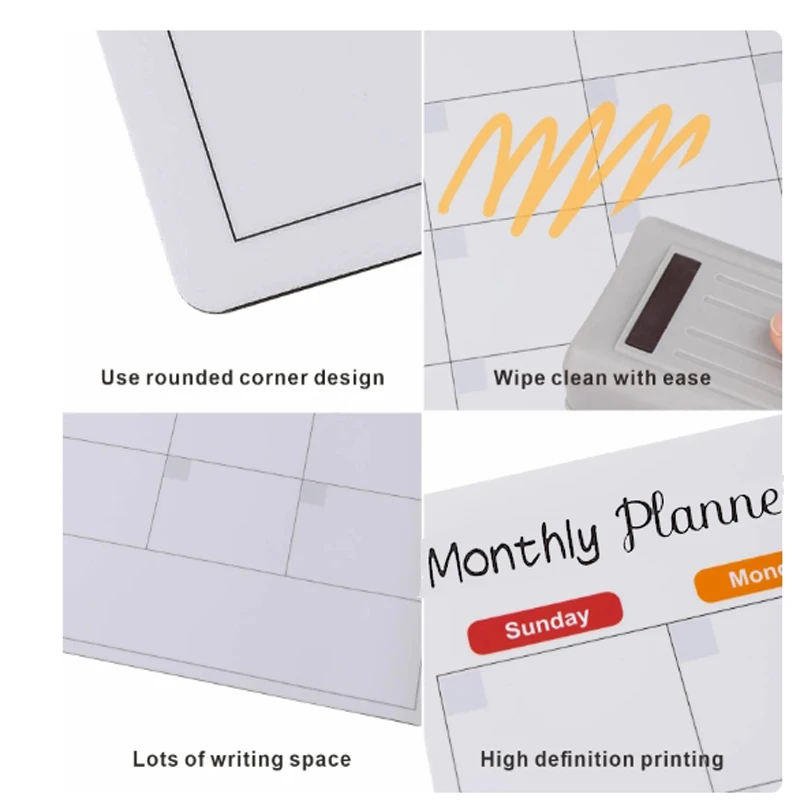 Magnetic Calendar For Fridge Monthly Weekly Planner Whiteboard Calendar Table Dry Erase Fridge Sticker Message Board Menu