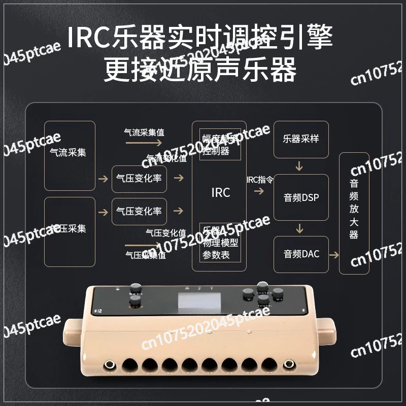 HM08S Electric Harmonica 8-hole  Mo zka   Musical Instrument with Built-in 72 Tones Portable Electronic Music Chromatic