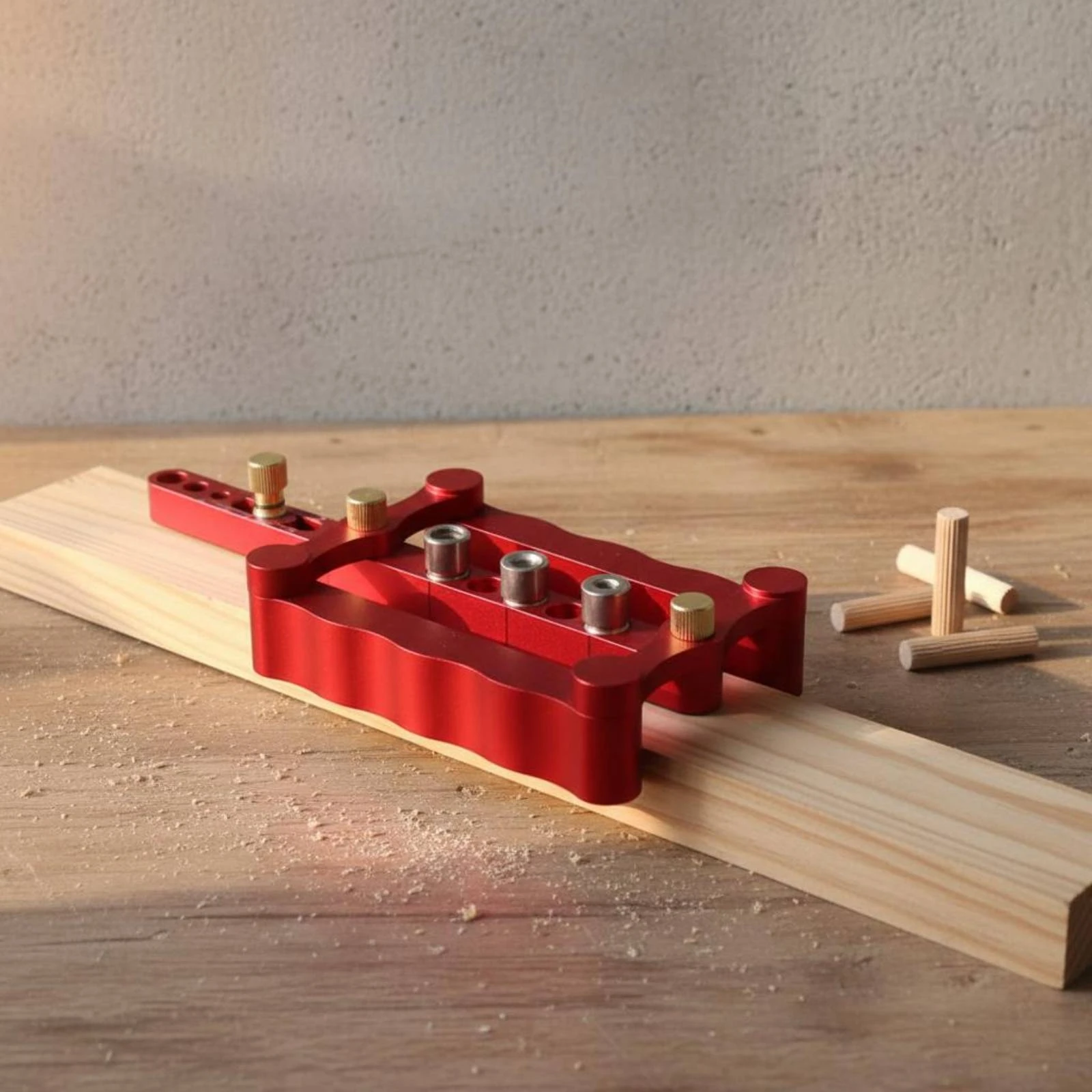 Vertical Drilling Positioner Aluminum Alloy Triple-Purpose Drill Jig Board Clamping Drill Guide Locating Pins Wood Drilling Jig