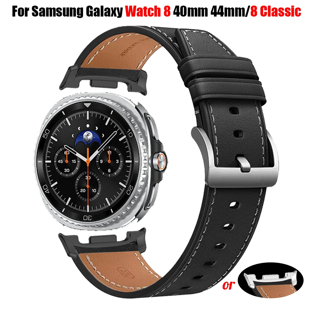Lederband für Samsung Galaxy Watch 8 Classic 46 mm/8 40 mm 44 mm Handgelenk-Armband für Samsung Watch Hochwertiges Armbandzubehör