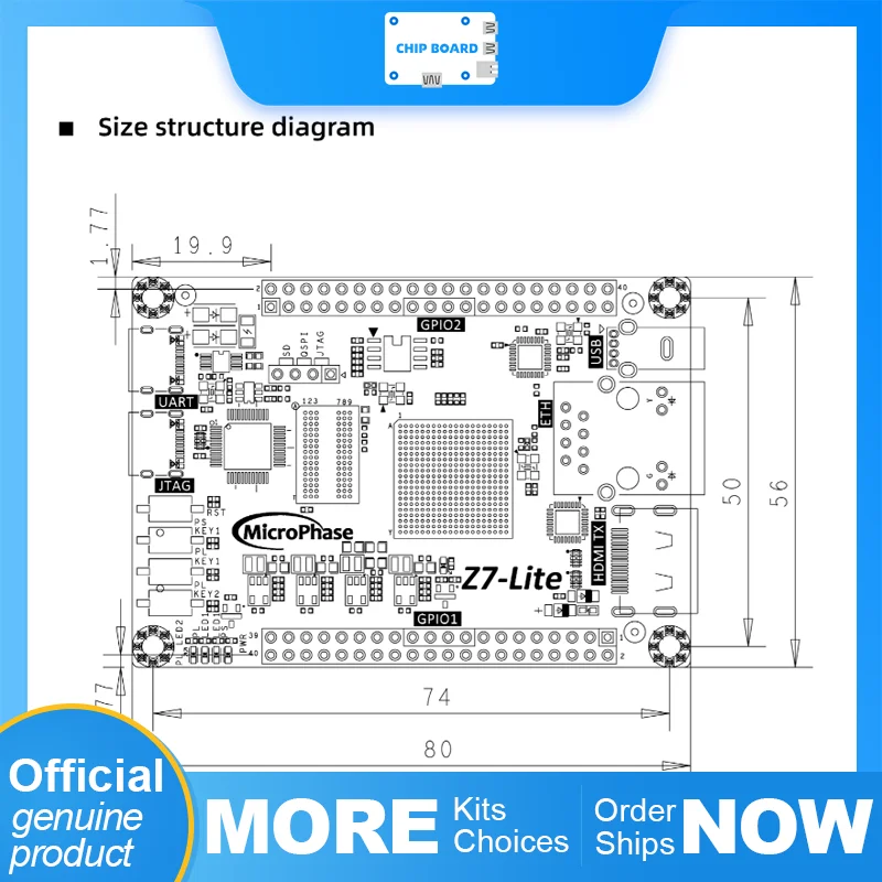 MicroPhase Z7-Lite Zynq-7000 XC7Z010/XC7Z020 FPGA開発ボードキット（組み込みロジックアプリケーション向けコアモジュール付き）