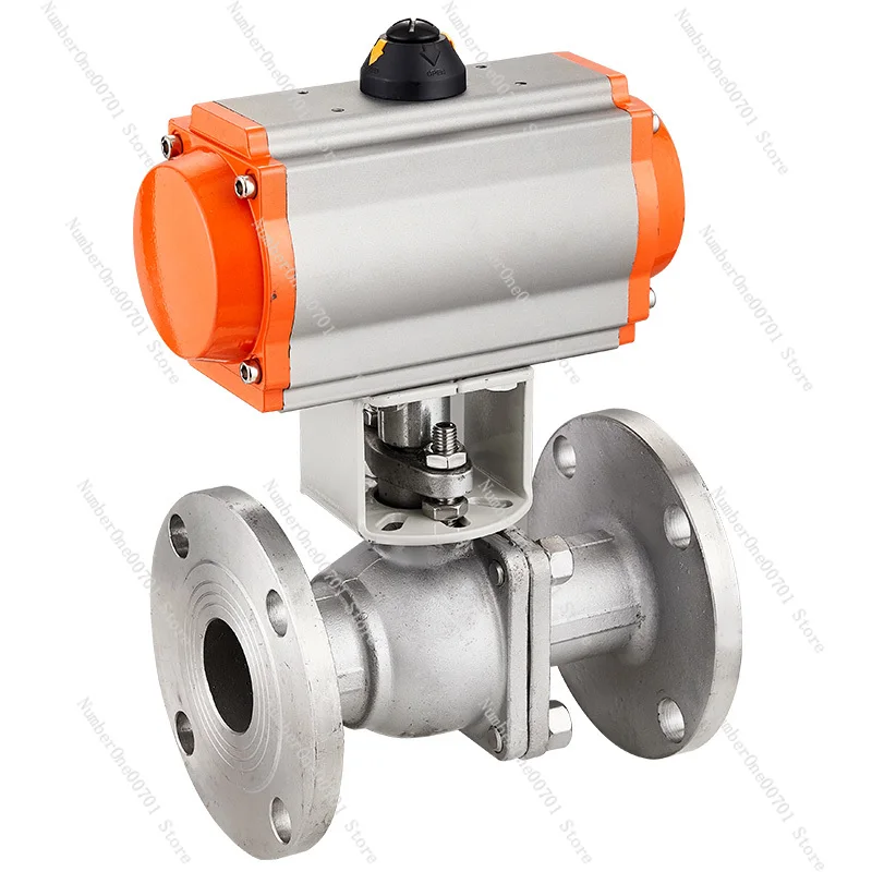 304 Stainless Steel Pneumatic Flanged Ball Valve Q641F-16 Cast Steel High emperature Steam Quick Cut off Valve High Pressure 25P