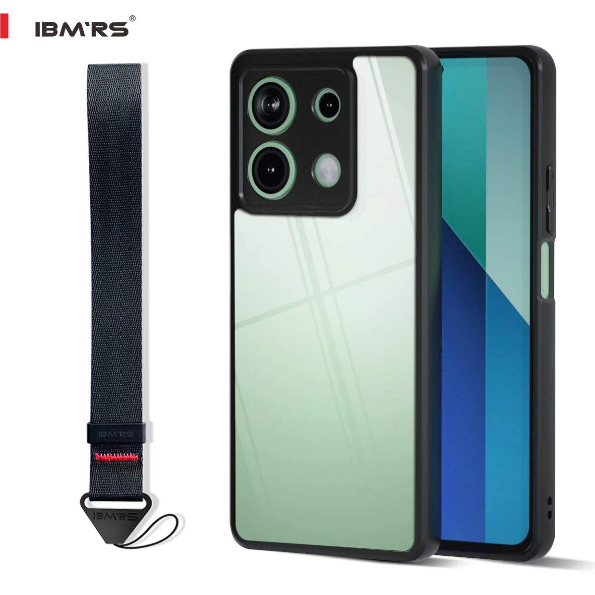 

For Xiaomi Redmi Note 13 4G Case, Heavy Duty Camo Shockproof Cover with Anti-Lost Wrist Strap, Military Grade PC+TPU Dual
