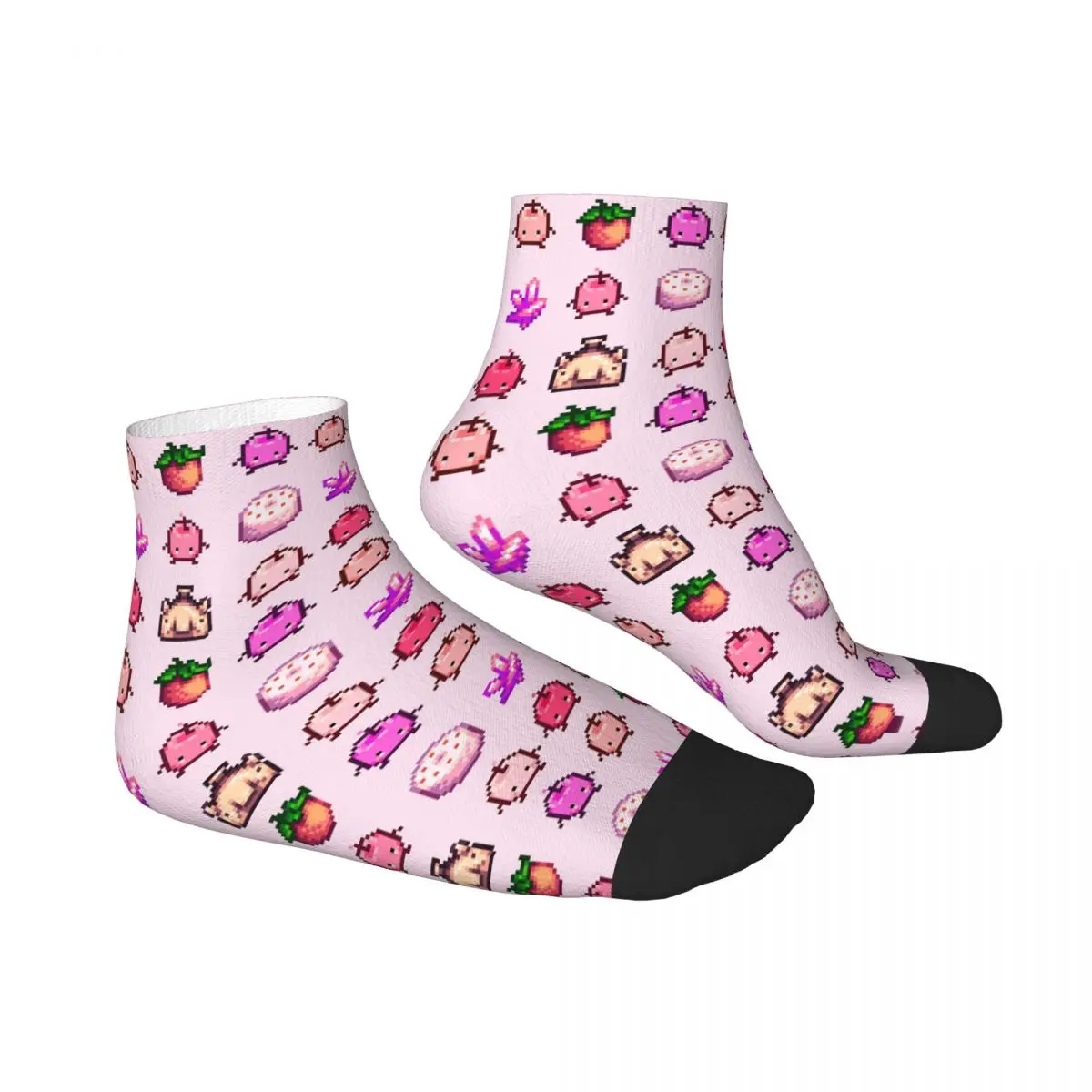 Stardew Valley Pink Junimo Set Socks Harajuku High Quality Stockings All Season Socks Accessories for Unisex Birthday Present