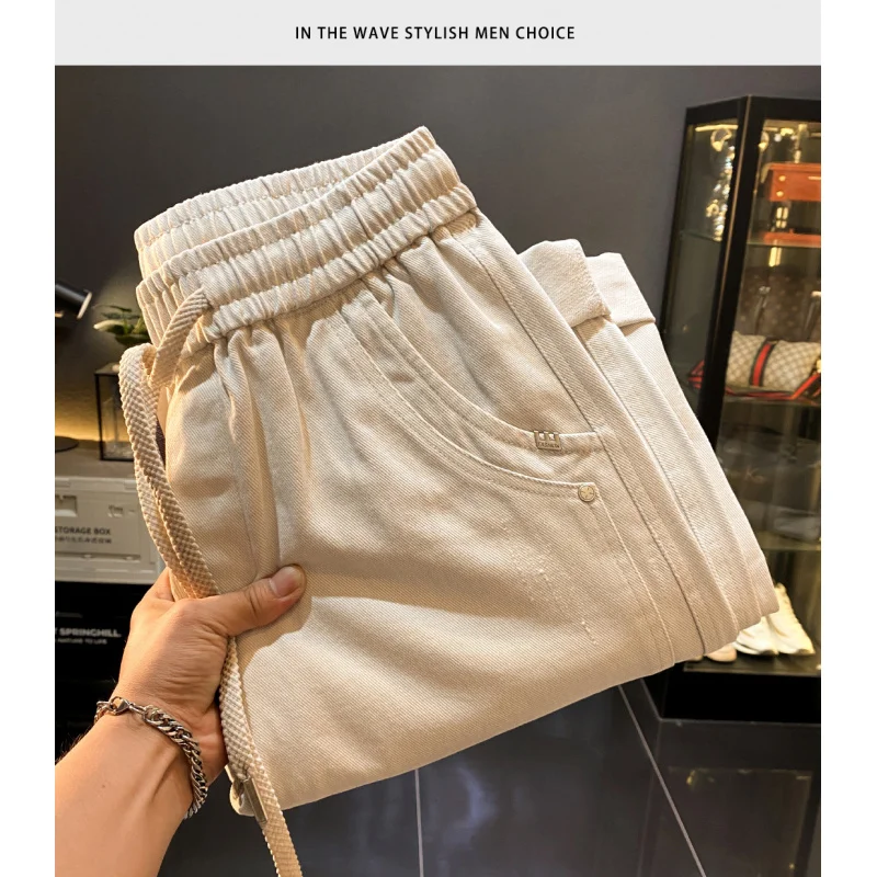 

Американские уличные светлые повседневные брюки мужские свободные прямые гладкие грязные брюки винтажные потертые драпированные широкие длинные брюки