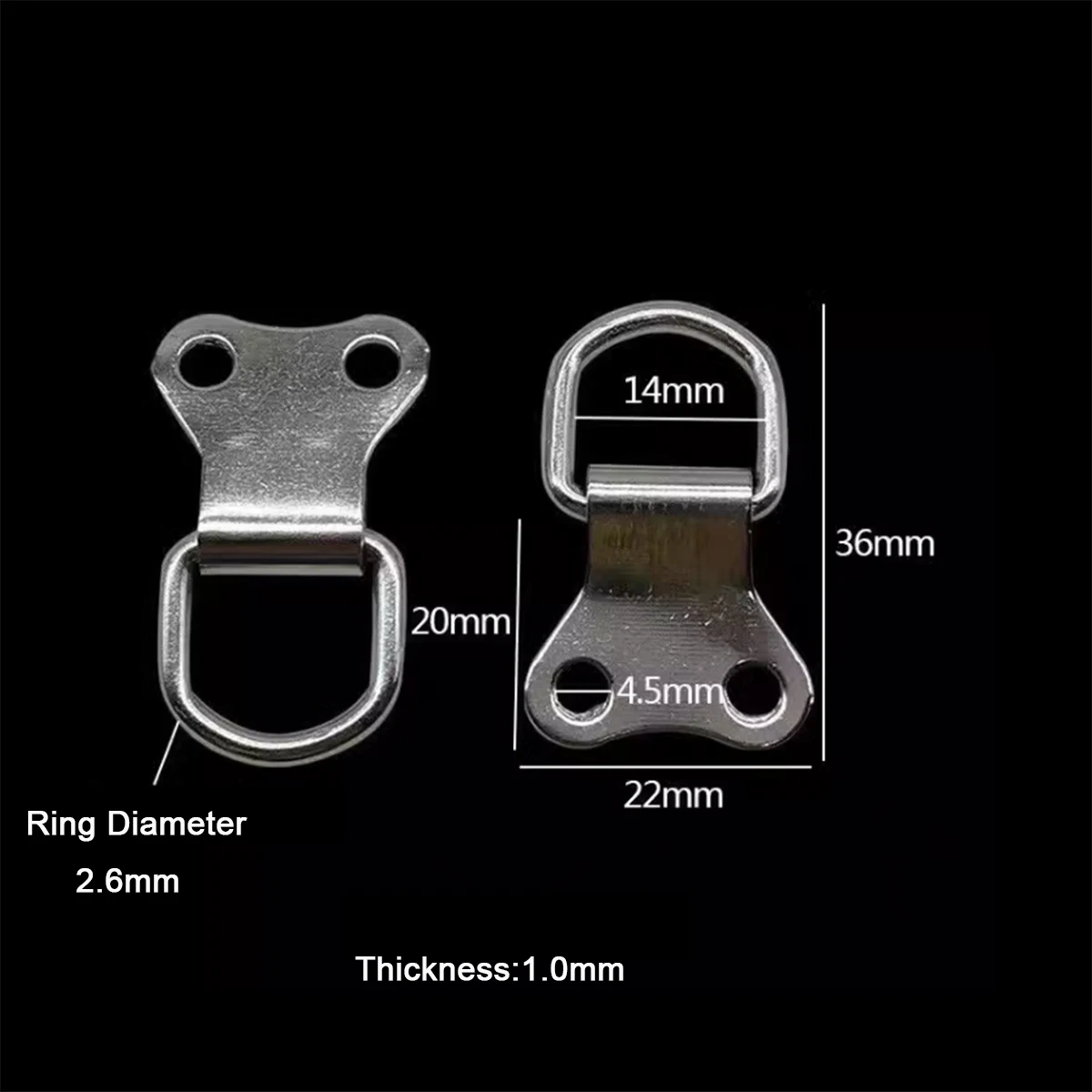 Thickened Iron Ox Head Hook Picture Frame Painted Hanging Ring Screw Hole 4.5mm