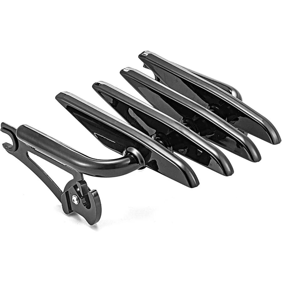 رف أمتعة خفي قابل للفصل لدراجة Harley Touring Road King Electra Glide Road Glide Street Glide 20092025 أسود لامع آمن