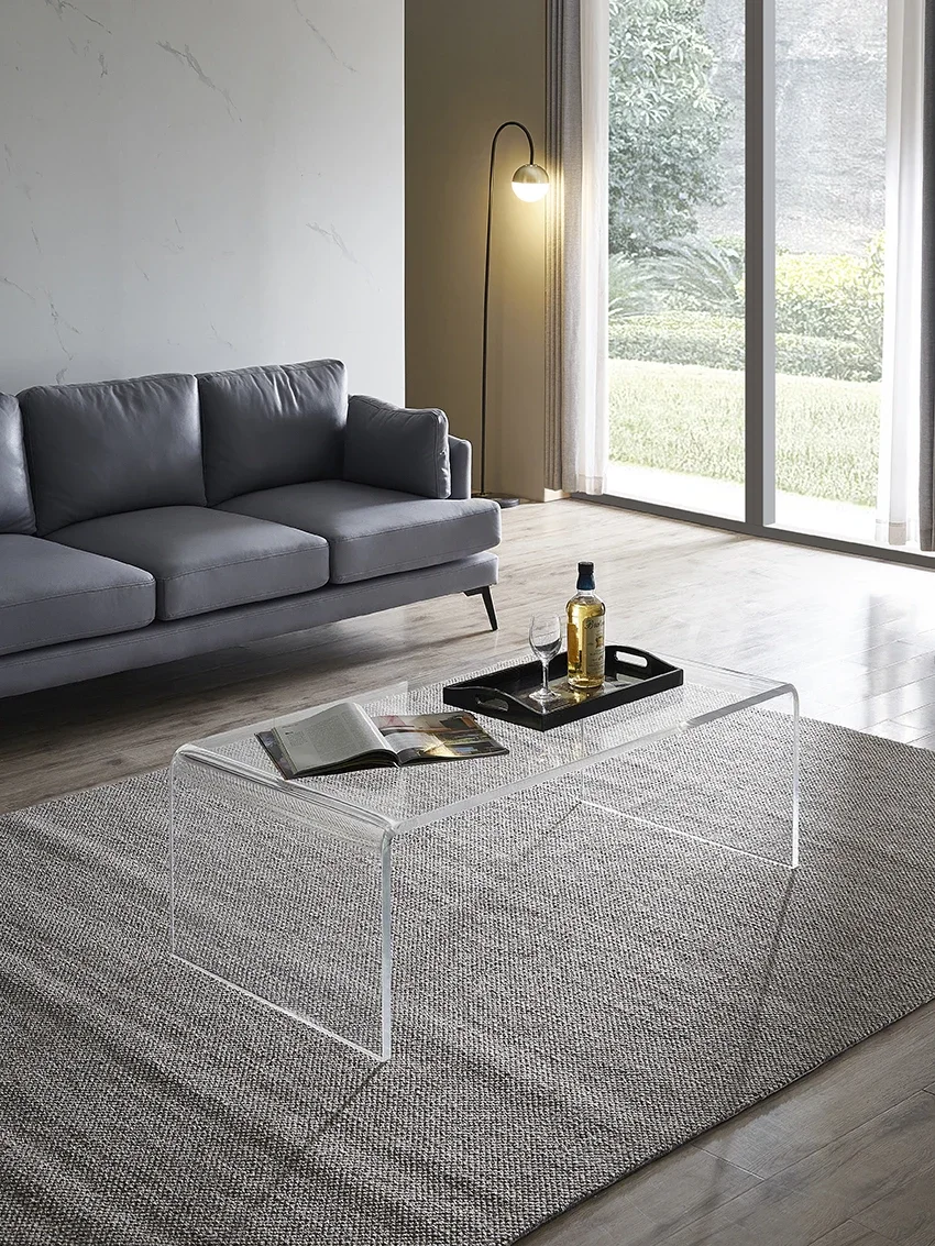 

Acrylic transparent coffee table light luxury simple Nordic small coffee table living room sofa table