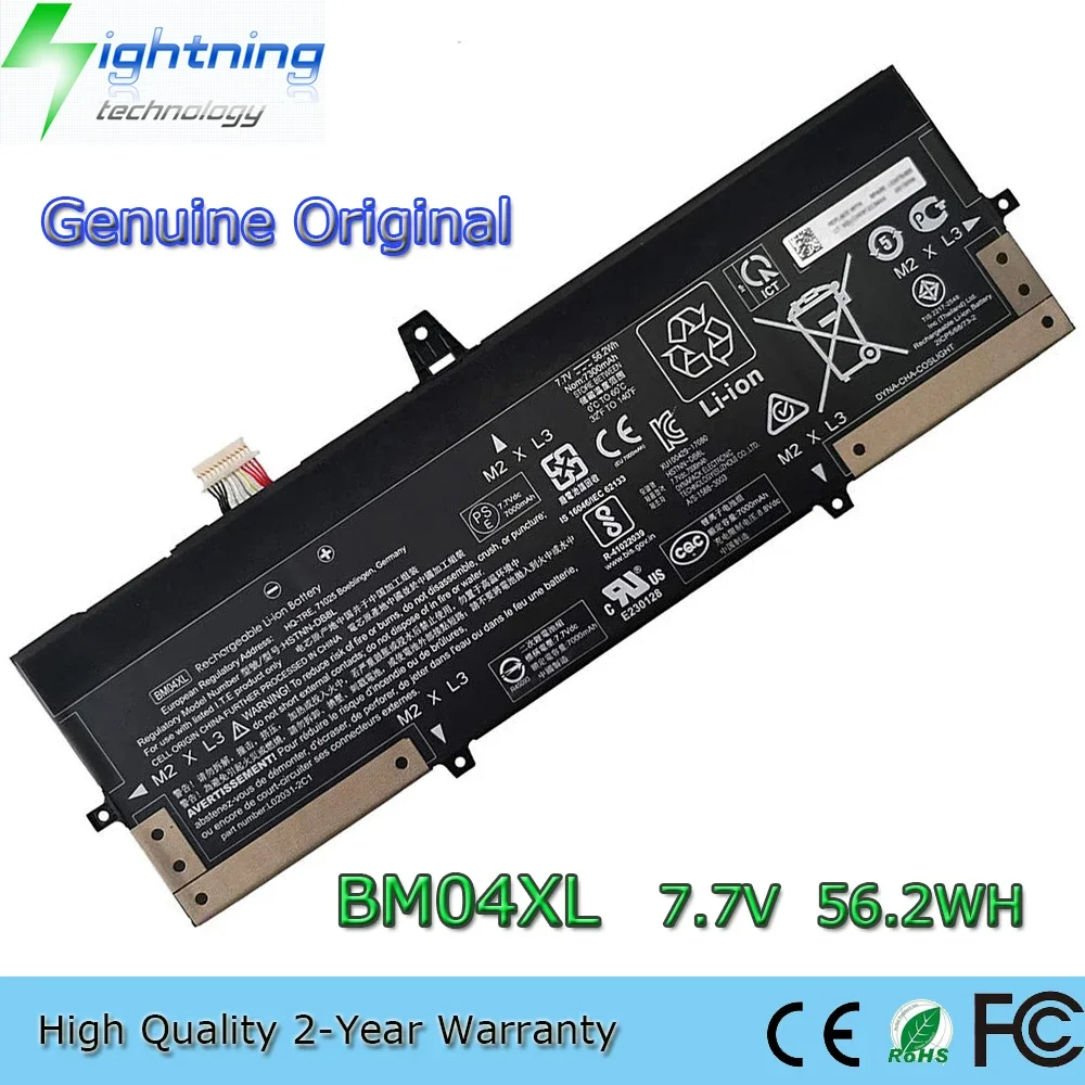 New Original BM04XL 7.7V 56.2Wh Laptop Battery for HP EliteBook X360 1030 G3 G4 HSTNN-UB7L HSTNN-DB8L BM04056XL