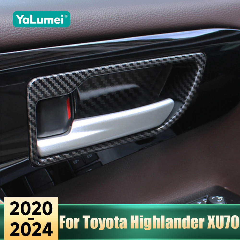 

Для Toyota Highlander XU70 Hybrid 2020 2021 2022 2023 2024 ABS салонная дверная ручка чаша крышка отделка декоративная наклейка