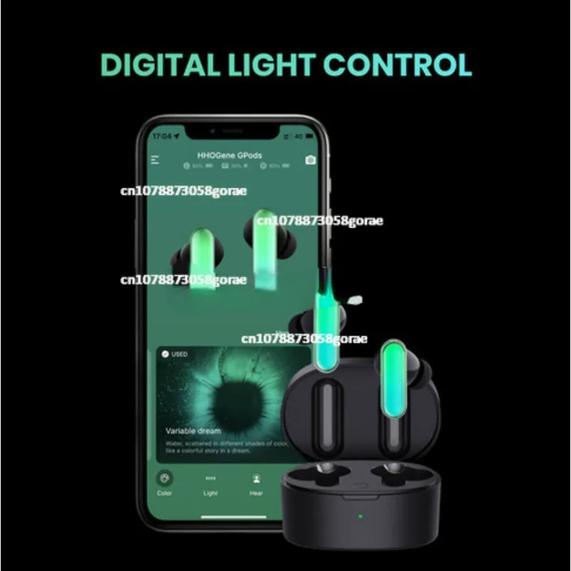 New  GPods With Light Control TWS Wireless Earbuds ANC Full RGB LEDs IPX4 Bluetooth 5.2 Headphones USB-C World Premiere