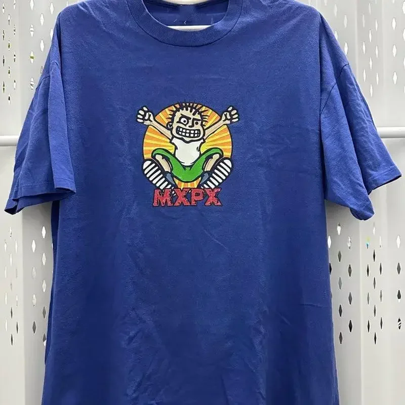 Футболка MXPX Band Tour 2000 Cotton For Fan S to 5XL, синяя, GC2247