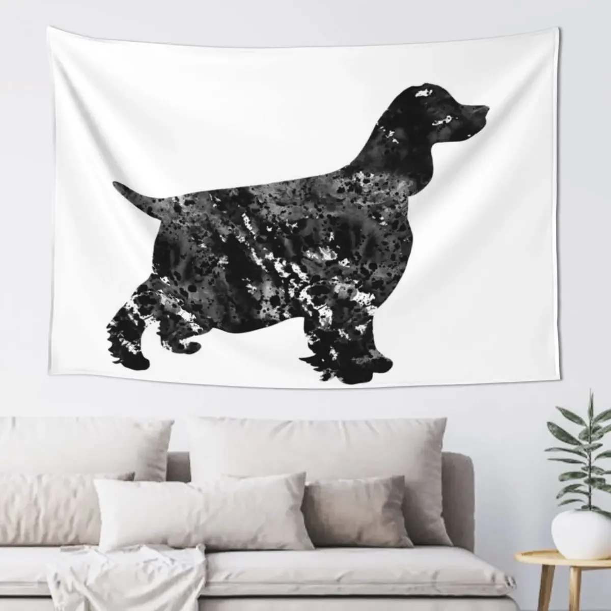 

English Springer Spaniel,dog,watercolor art Tapestry Decor For Room Aesthetic Room Decor Korean Tapestry