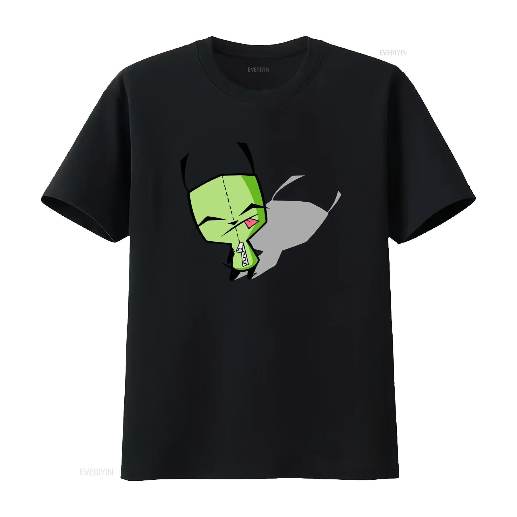 Invader Zim Gir Shadow T Shirt vintage Washed Stretched homme designer clothes Unisex Breathable Slightly Top For Everyday Wear