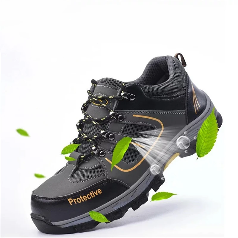 New breathable fall fashion casual wear safety shoes Breathable work shoes steel head anti-smash anti-puncture safety shoes