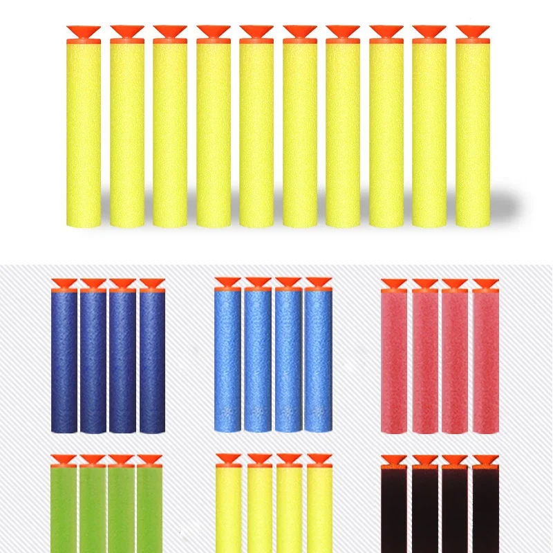 

100pcs EVA Soft Bullet Boy Toy Gun Foam Universal Sucker Bullets Outdoor Kids Nerf Gun Accessories