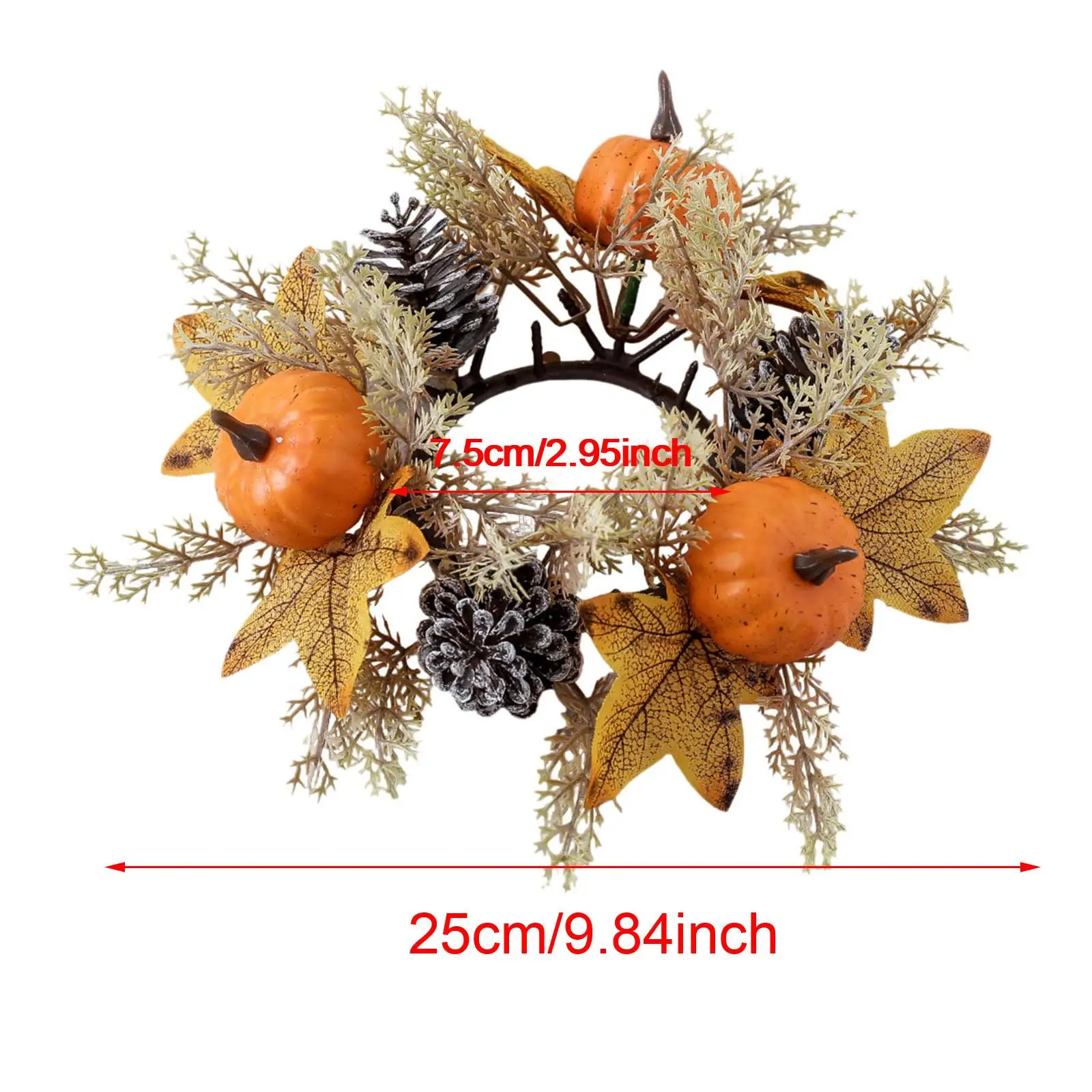 Thanksgiving kaarsring tafelblad ornament voor boerderij vakantie eetkamer