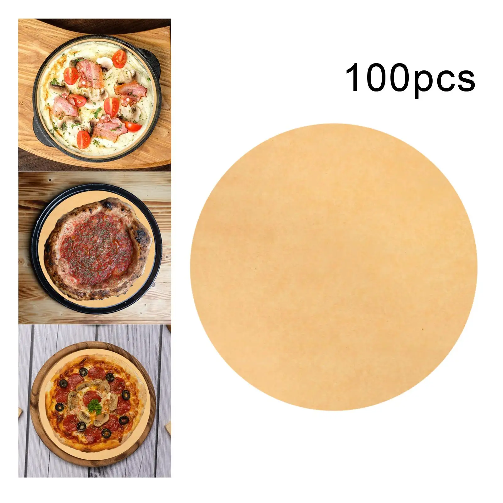 100Pcs Parchment Paper Rounds Precut Cookie Baking Sheets for Roti Maker Dutch Oven Tortilla Press Springform Cake Tin Pizza Pan