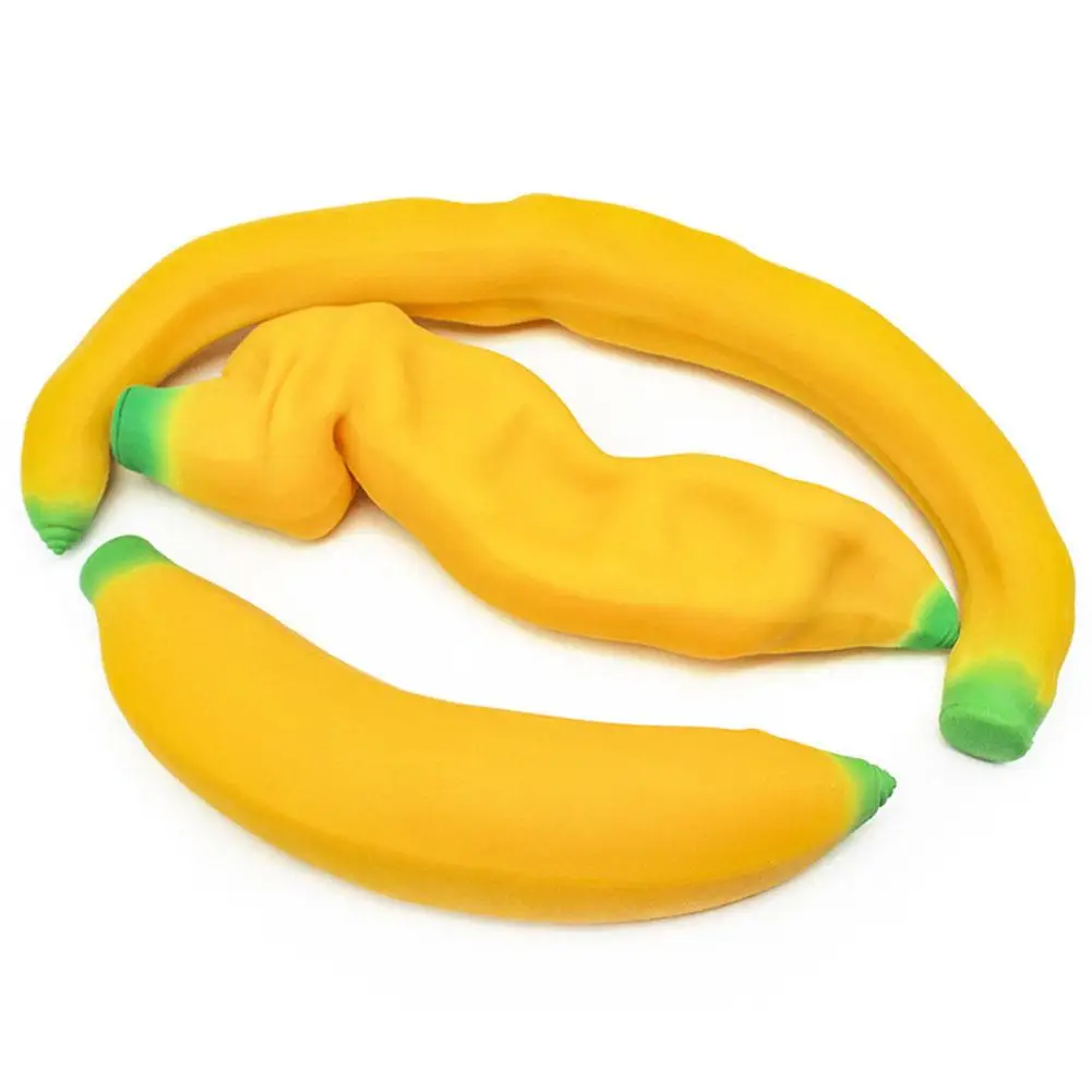 Stretchy Banana Sensory Toy Squeeze Stress Relief Toy Fidget Toys For Kids Antistress Elastic Gluesand Filled Rubber Toy X7S3