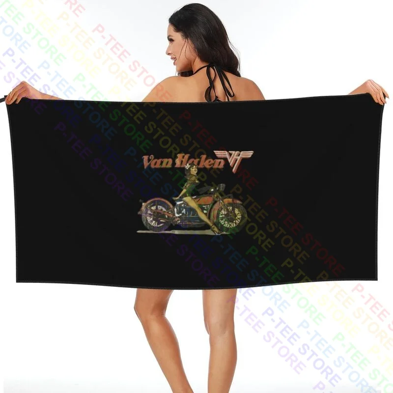 Van Halen Biker Pinup Brand Authentic Rock Quick dry Towel Wrapped Bath Towel Personalized