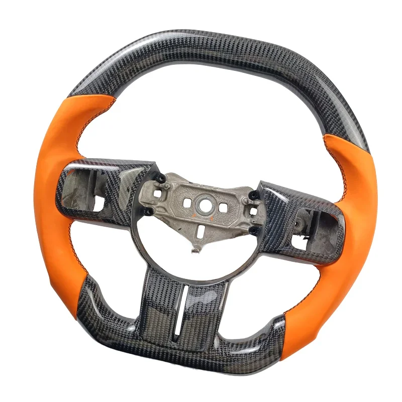 

Ford Ranger 2015-2023 Customizable Perforated Blue Leather LED Carbon Steering Wheel Car Interior Accessory Body kit bumper