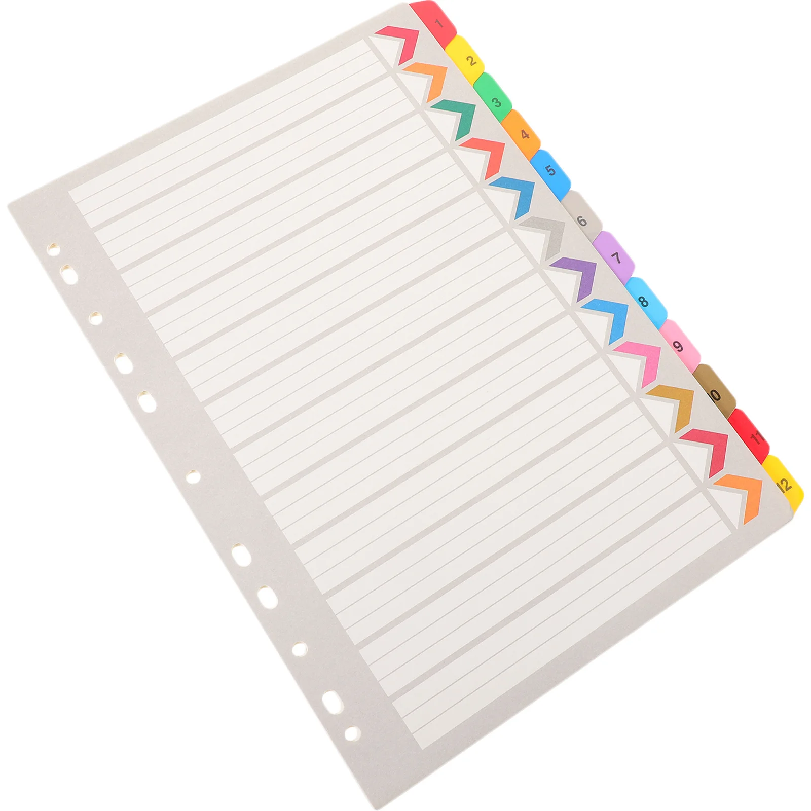 1pc Binder Dividers Colored Page Markers For Notebook Loose-Leaf Organizer Index Classified Labels Plastic Divider Sheets