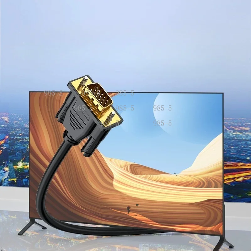 Gold-Plated DVI-I 24+5 Male to Male Cable, DVI to VGA Adapter for Desktop PC Graphics Card Display