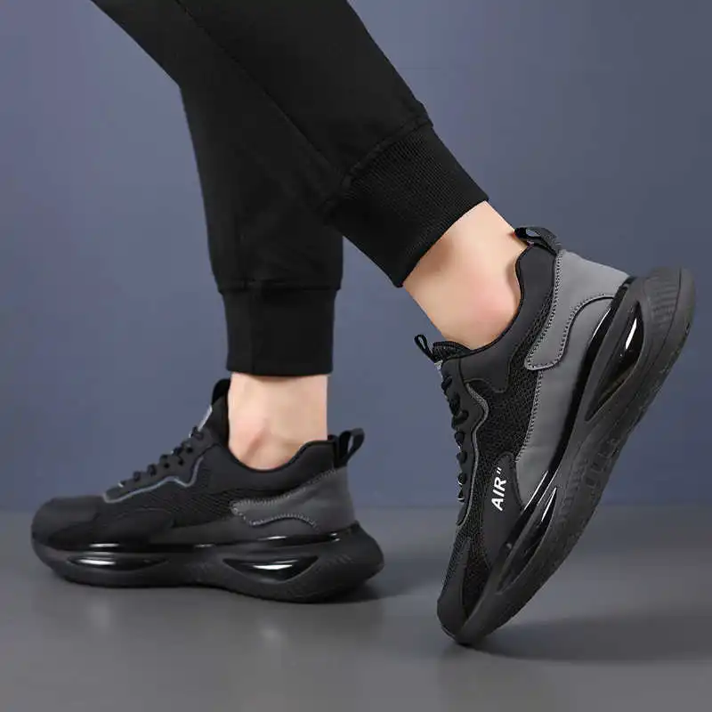 Zapatos Negros con Punta Redonda para Hombre, Zapatillas Deportivas, Zapatos de Trekking para Hombre, Botas de Senderismo 44, Zapatos de Trekking Deportivos de Diseñador 2025