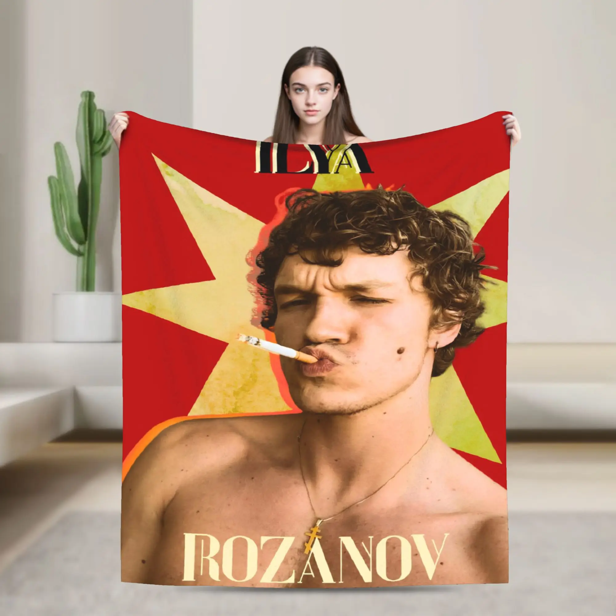 

Heated Rivalry Knitted Blanket Ilya Rozanov Flannel Throw Blankets Summer Air Conditioning Portable Soft Warm Bedspreads,