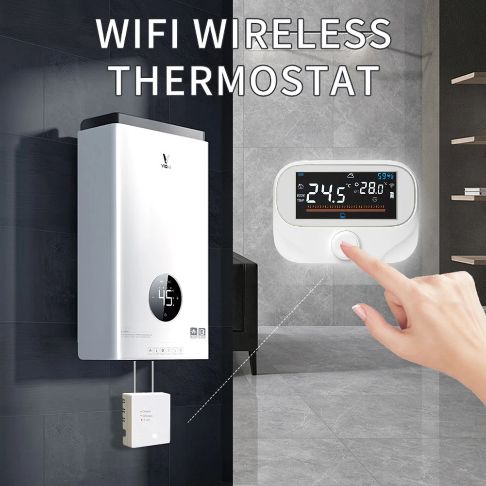 

RF Boiler Thermostat For Tuya Smart Wireless Programmable Room Thermostat Thermostat Gas Boiler Accessories