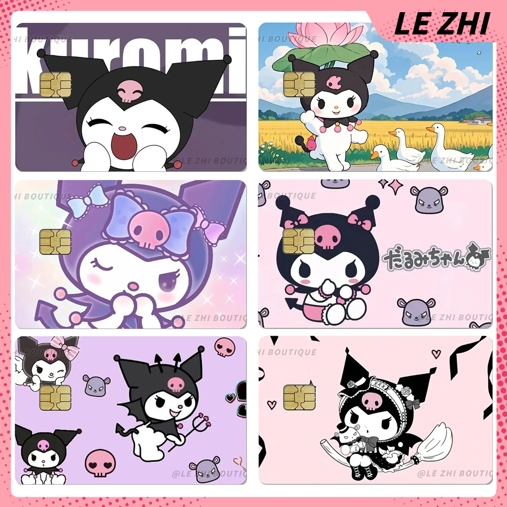 

Sweet Cool Sanrio Kuromi Pvc Shining Rainbow Star Love Protective Film Sticker Cartoon Kawaii Removable Self-Adhesive Sticker