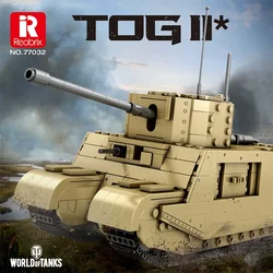 1427PCS TOG2 Tank Building Blocks World Of Tanks Classic Heavy Tank Model Military Series Bricks Adults DIY Toy Birthday Gifts