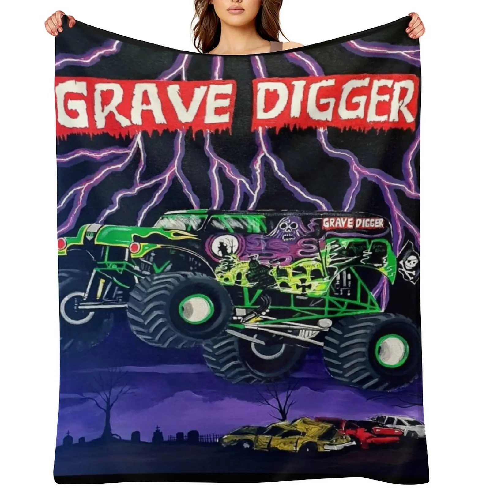 

MONSTER TRUCK Throw Blanket wednesday Softest Weighted blankets and throws Blankets