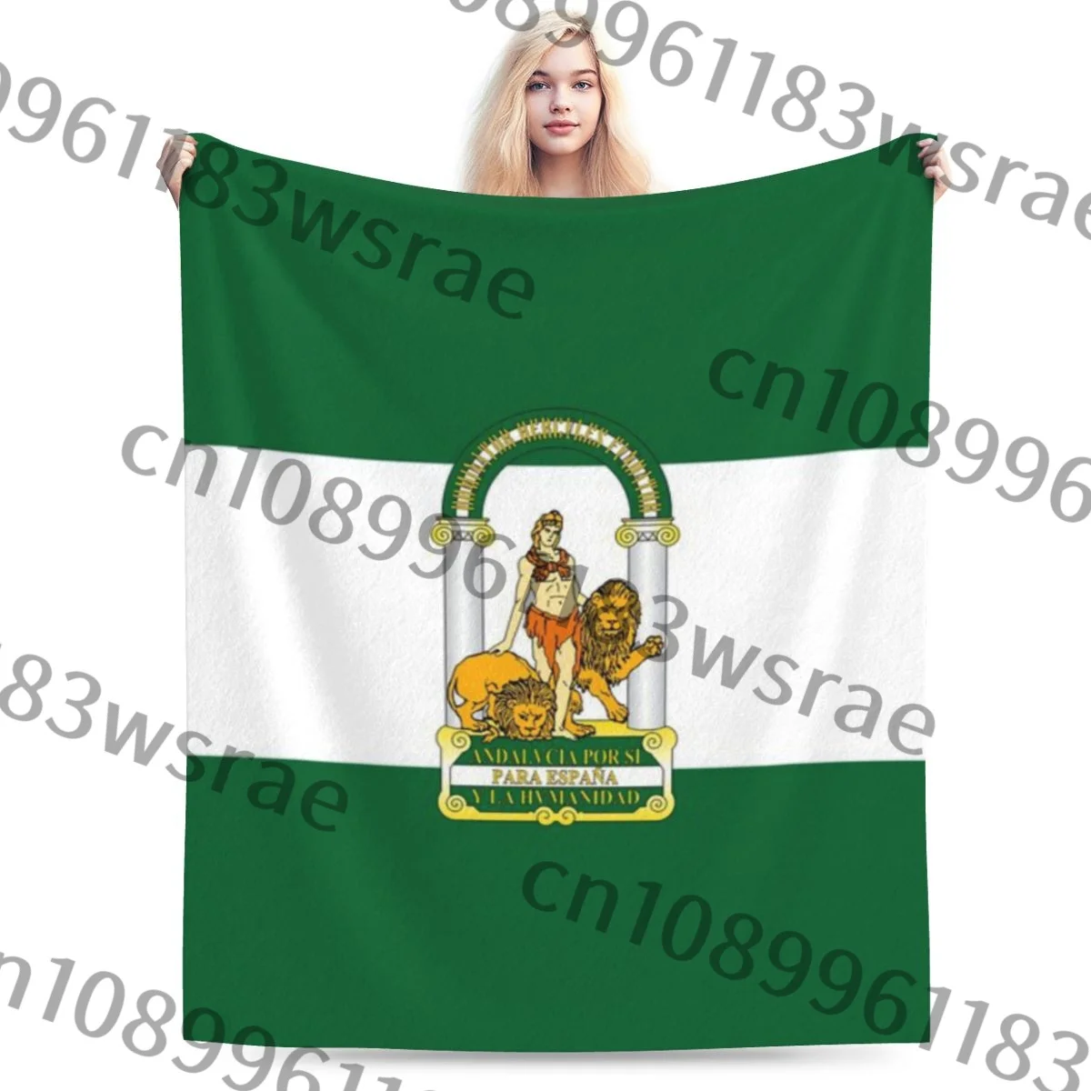 Andalucia Flag Gifts Stickers Products An Ultra-Soft Micro Fleece Blanket