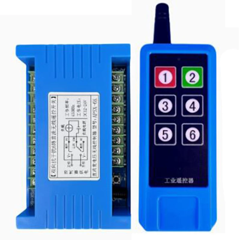 1000m DC12V 24V 6CH 433MHz Relay RF Bidirectional Wireless Remote Control Switch For Motor,Electric door,window, gate, Elevator