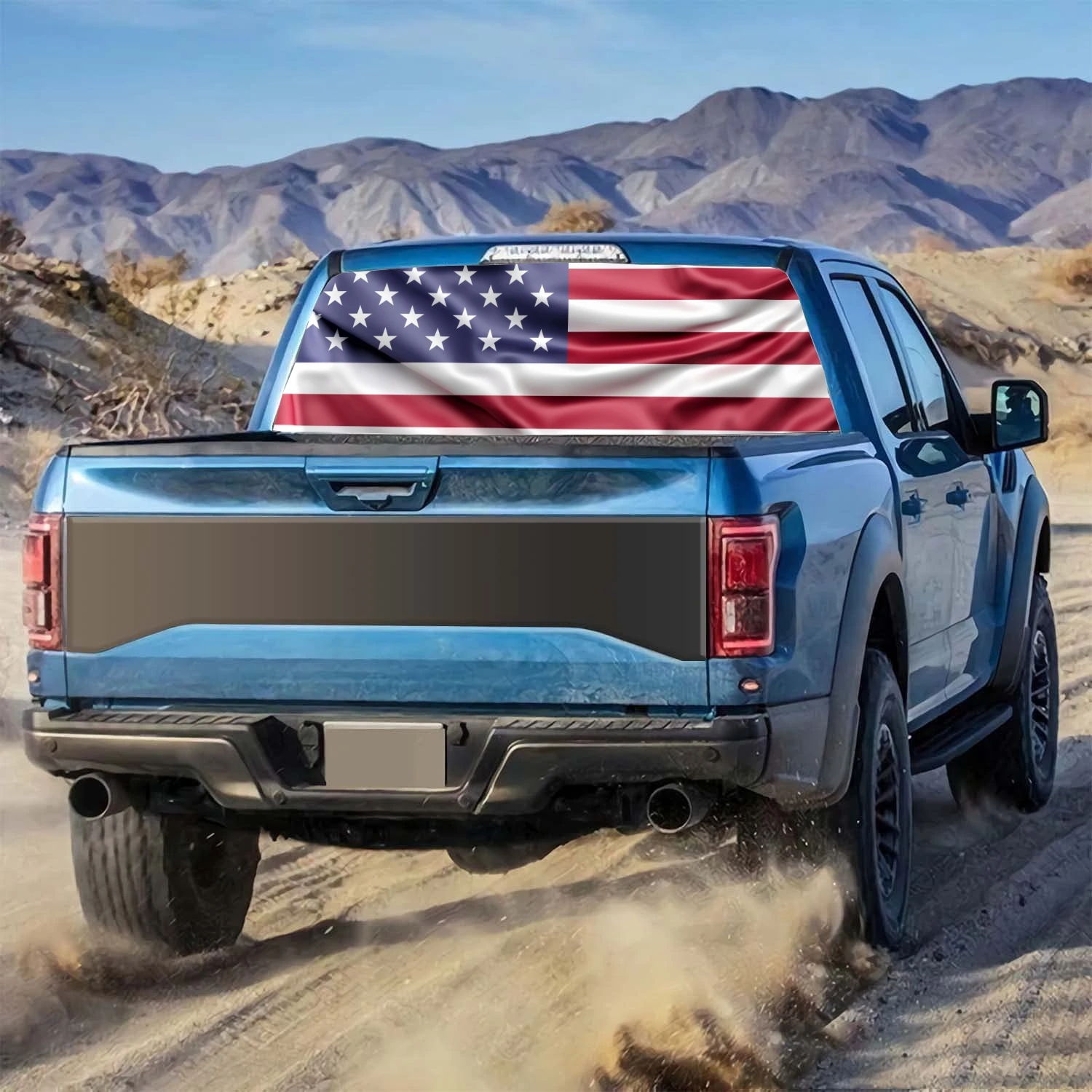 American flag Car rear window decal sticker decoration for trucks cars perforated vinyl universal wrap sticker