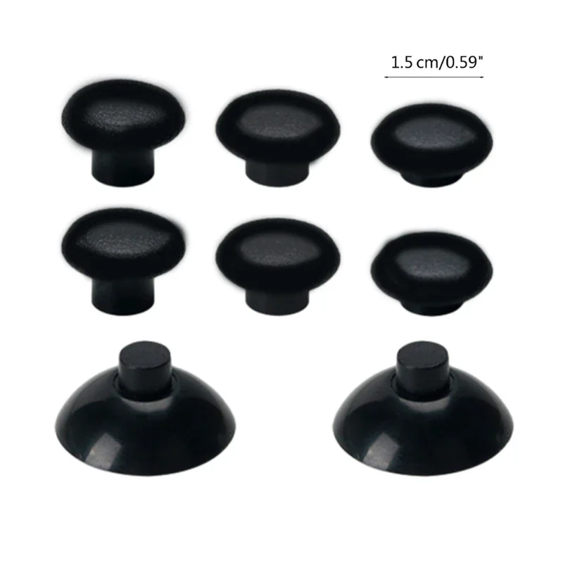 8-in-1 Black 3D Joystick Caps Adjustable Ergonomic Thumbstick for PS5 Gaming Controller Improve Gaming Experience