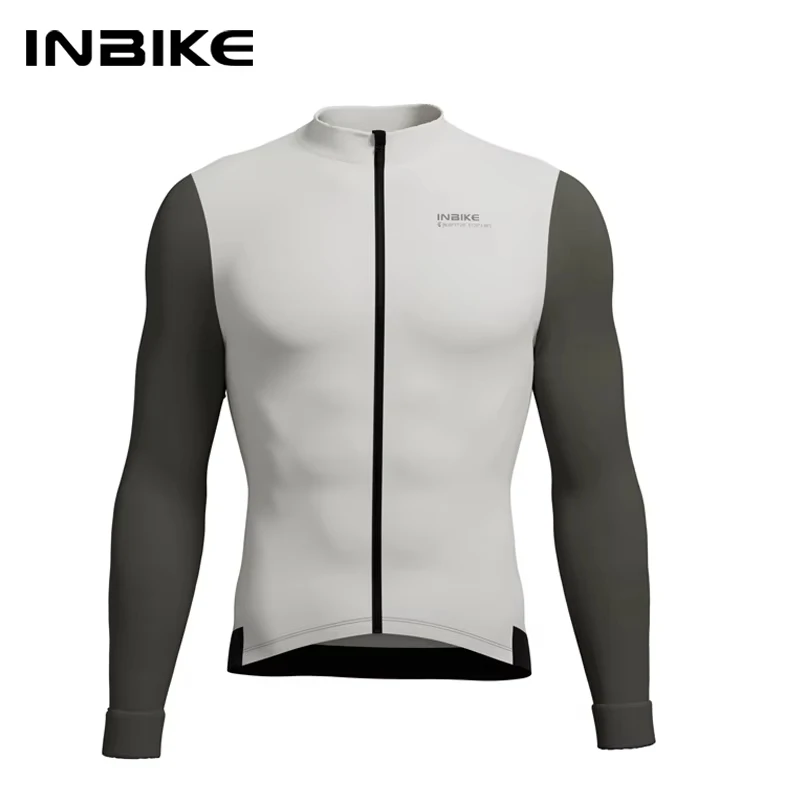 INBIKE Winter-Radsportbekleidung für Herren, Fleece-Radsport-Sets, langärmliges Trikot mit Taschen, lange Fahrrad-Trägerhose für Rennräder