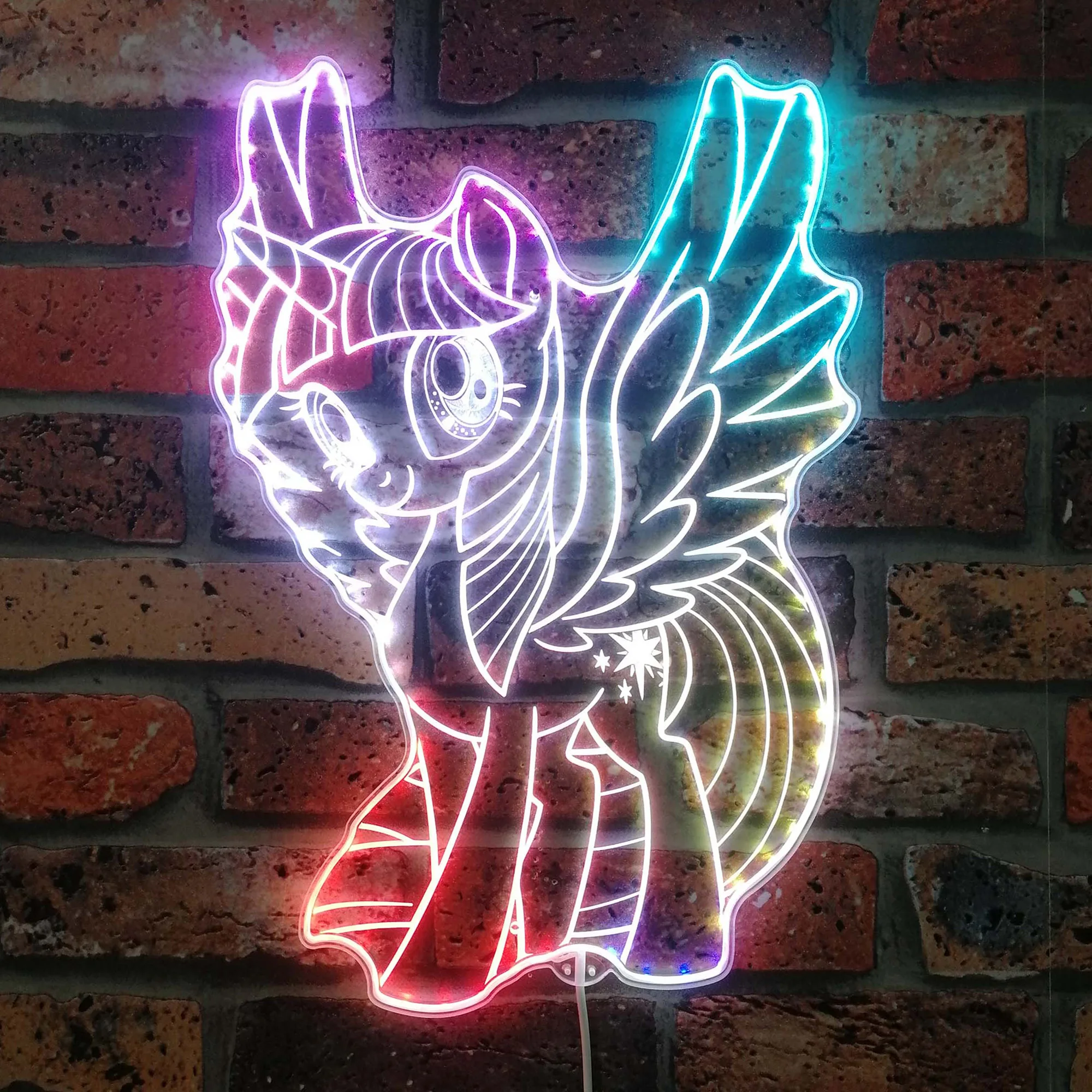 

Pony Sparkle Neon LED Sign, Gamer Night Light LED Sign, Game Room Neon Sign